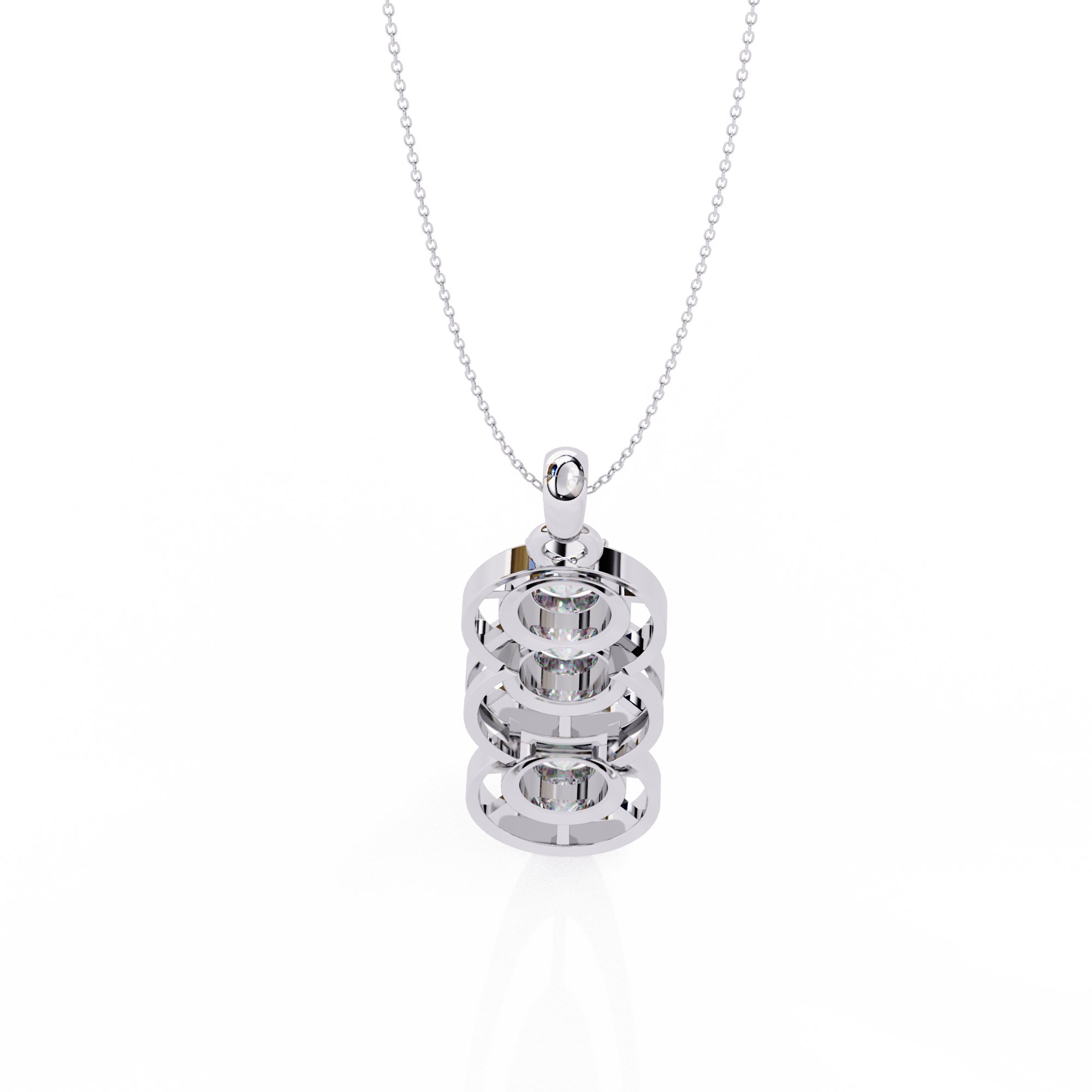 Solitairekart 1.24ct Natural Diamond Trinity Spark Pendant-H Color, VS1 Clarity